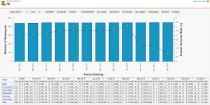 Screenshot: employee turnover report