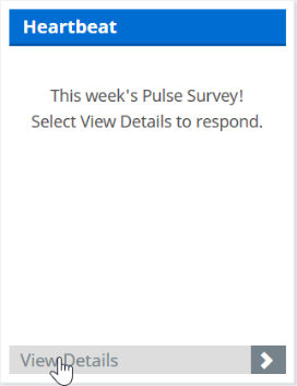 Screenshot: pulse survey detail view