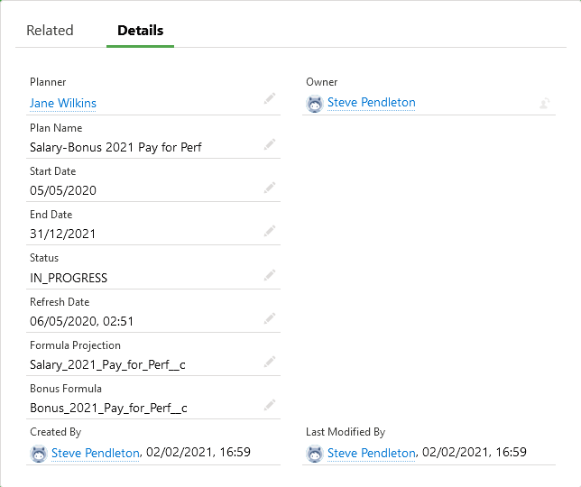 How to display Compensation Planning records for your Team Members