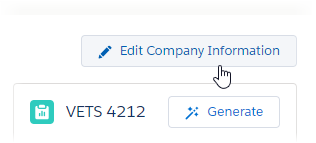 Screenshot: Selecting the Edit Company Information button