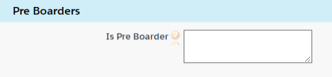 Screenshot: Pre Boarders section on the HCM package configuration page