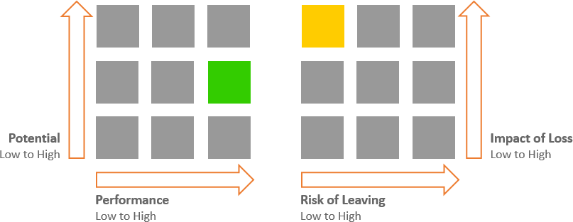 Diagram: Talent Plan 9 Box Grid axis