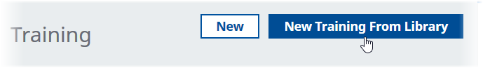Screenshot: New Training From Library button