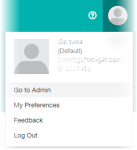 Screenshot: Selecting Go to Admin for DocuSign