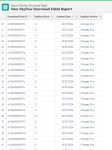 Screenshot: An example Payflow Download Fields report