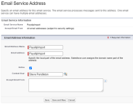 Screenshot: configure the address settings