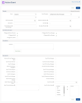 Screenshot: New Action Event page