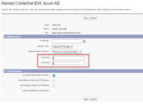 Screenshot: enter the credentials for your Azure AD Calendar integration app