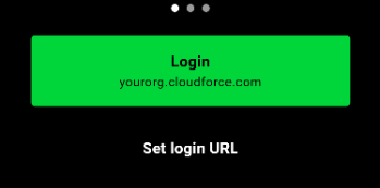 Screenshot: log in