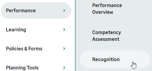 Screenshot: Selecting the service hosting Recognition from the WX menu