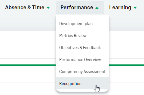 Screenshot: Selecting the Service hosting the Recognition process