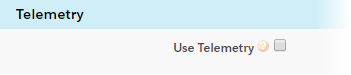 HCM Configure option - Use Telemetry checkbox