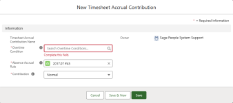 Screenshot: New Timesheet Accrual Contribution dialog