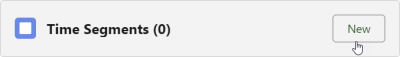 Screenshot: Selecting New from the Time Segments related list