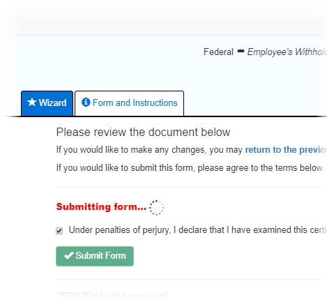 Submitting Form Congrays US Tax forms