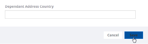 Screenshot: Selecting Save after updating dependant information