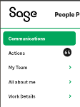 Screenshot: Badge indicating the number of actions next to Actions in the sidenav