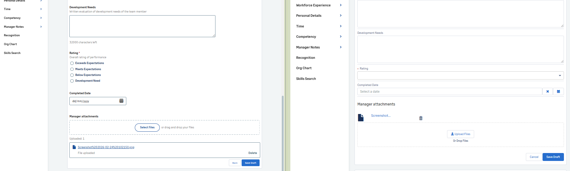 Updated peronal review details UI.