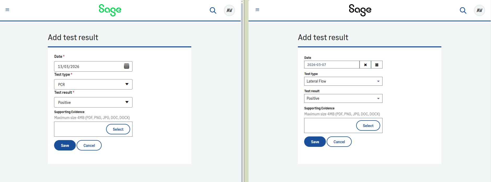 Updated personal risk mitigation UI
