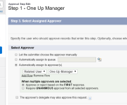 Screenshot: Select Approver