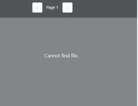 Screenshot: Cannot find file error