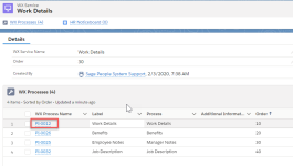 Screenshot: Work Details - Work Processes