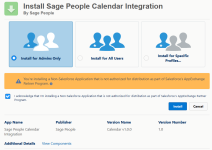 Screenshot: Selecting Install for Admins Only on the installation page