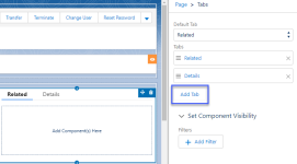 Screenshot: Selecting Add Tab