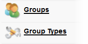 Screenshot of Sage People Group tab icons in the HR Manager Portal