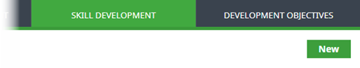 Screenshot: New button on the Skill Development tab