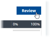 Screenshot: Review button for an active Target