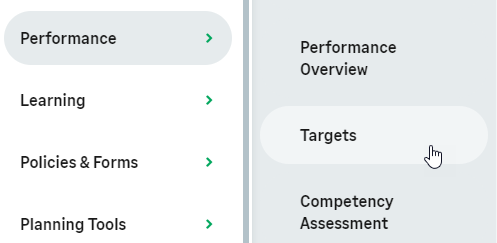 Screenshot: Selecting the Targets process 