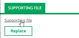 Screenshot: Selecting Supporting file to download the attachment
